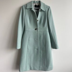 J Crew Italian Doublecloth wool Topcoat in Teal